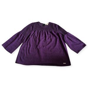 NWOT Michael Kors Smocked Floral Bell Sleeve Blouse